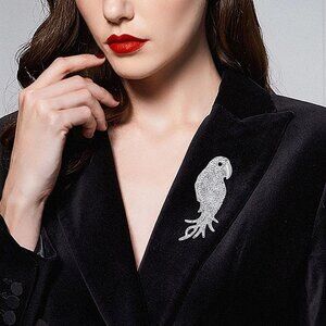 Fashion Rhinestone Parrot Animal Brooch